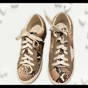 Snakeskin Star Sneakers